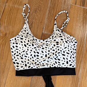 Stylish Black and White Bikini Top